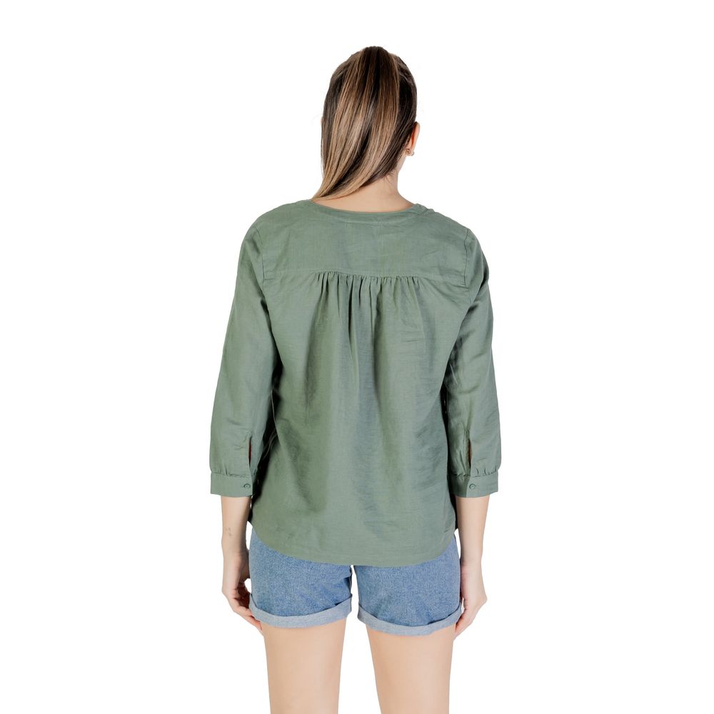 Street One Green Linen Blouse