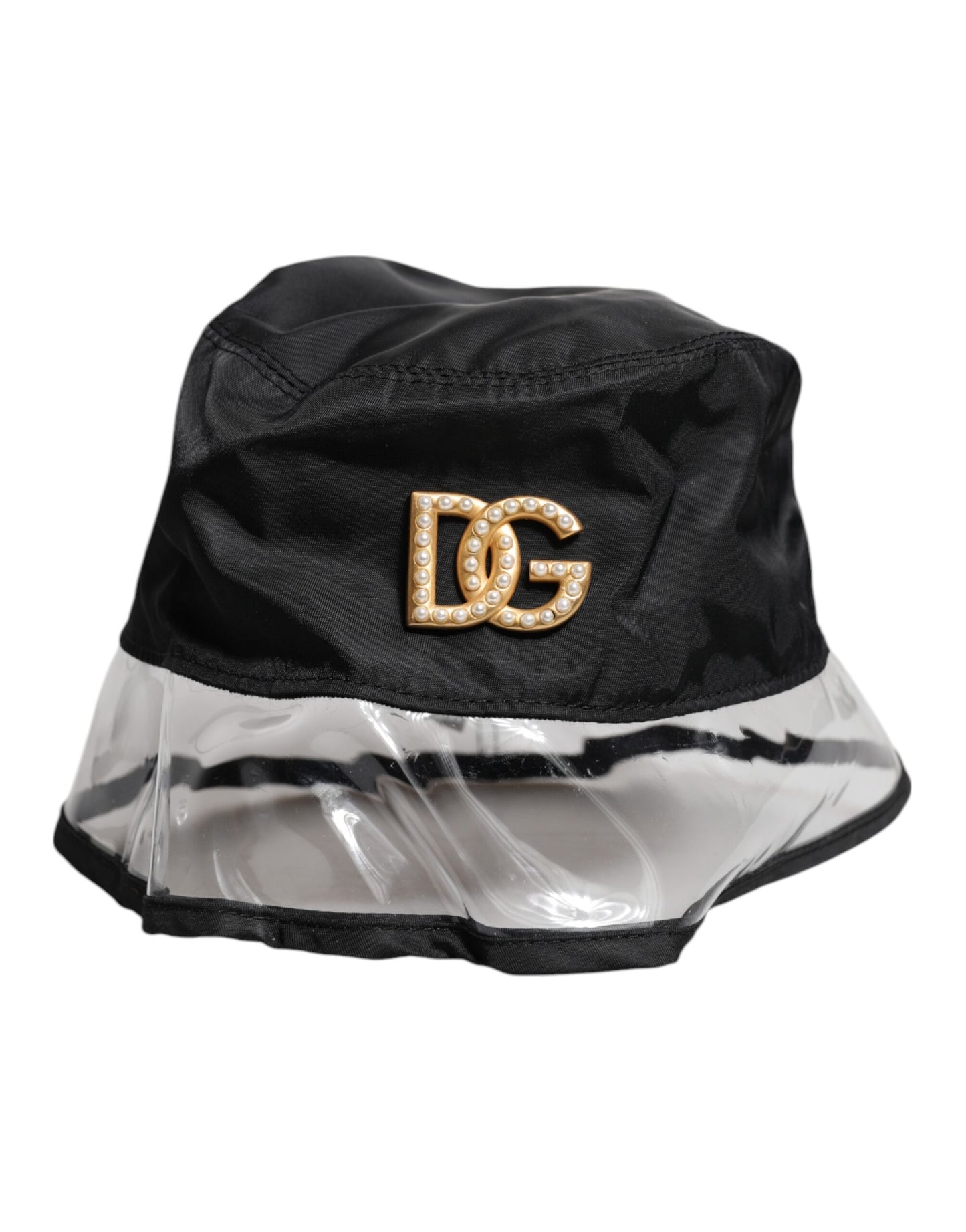Dolce &amp; Gabbana – Fischerhut aus Nylon und PVC mit DG-Logo in Schwarz