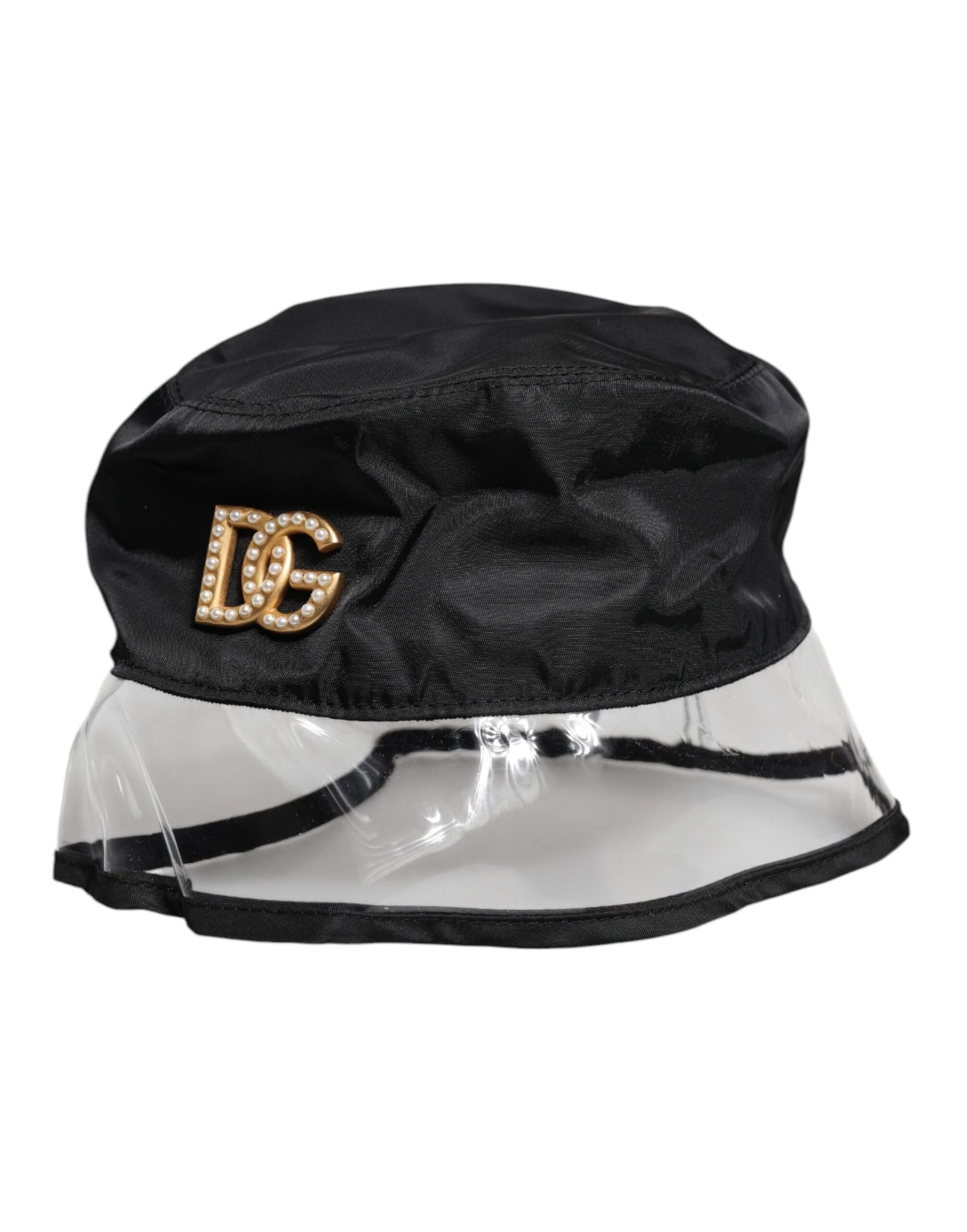 Dolce &amp; Gabbana – Fischerhut aus Nylon und PVC mit DG-Logo in Schwarz