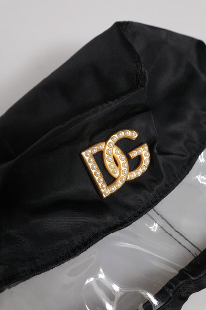 Dolce &amp; Gabbana – Fischerhut aus Nylon und PVC mit DG-Logo in Schwarz