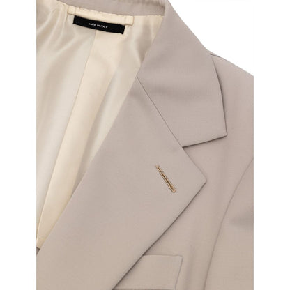 Beigefarbener Anzug und Blazer aus Wolle von Tom Ford
