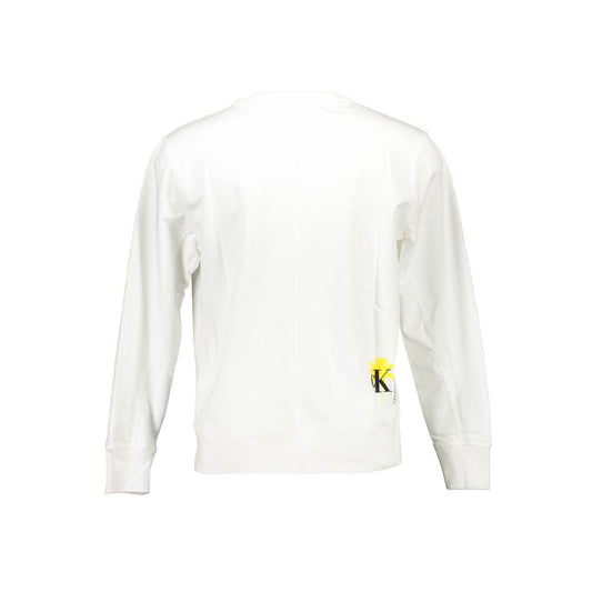 Calvin Klein White Cotton Unisex Sweatshirt