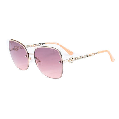 نظارات شمسية من Guess باللون الذهبي المعدني