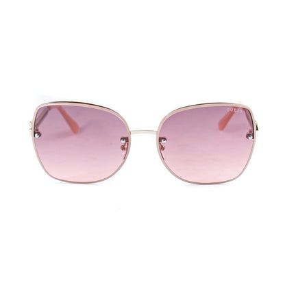 نظارات شمسية من Guess باللون الذهبي المعدني