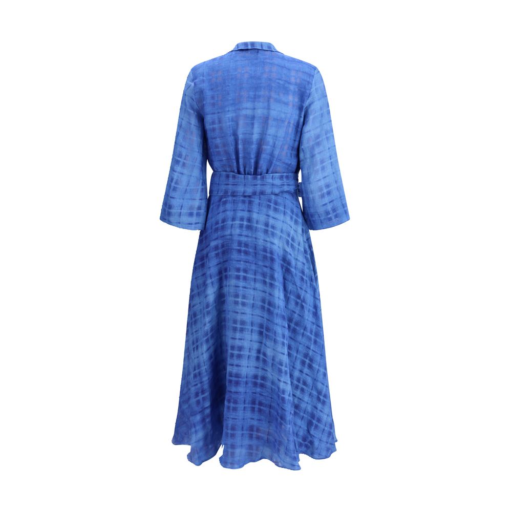 Kariertes Chemisier-Kleid von Sara Roka