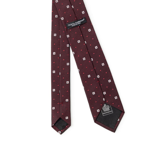 Dolce & Gabbana Bordeaux Silk Ty