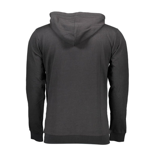Sergio Tacchini Black Cotton Men Hooded Sweater