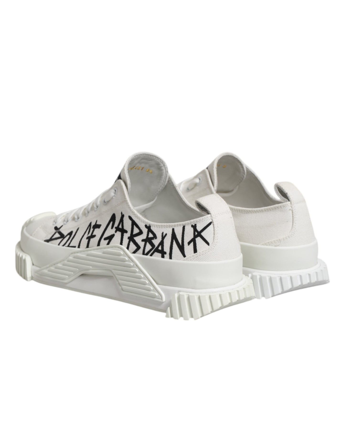Dolce &amp; Gabbana – Niedrige Sneakers mit Logo-Print in Weiß