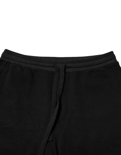 Dolce &amp; Gabbana – Jogginghose mit Krone aus schwarzer Baumwolle