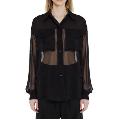 Saint Laurent Seidenkrepp-Musselinhemd