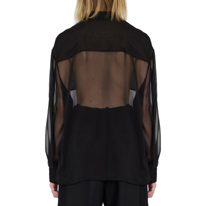 Saint Laurent Seidenkrepp-Musselinhemd