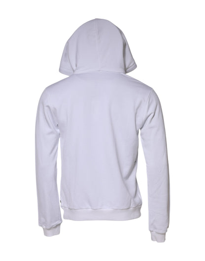 Dolce &amp; Gabbana – Weißes Sweatshirt mit Kapuze „Sacred Heart“