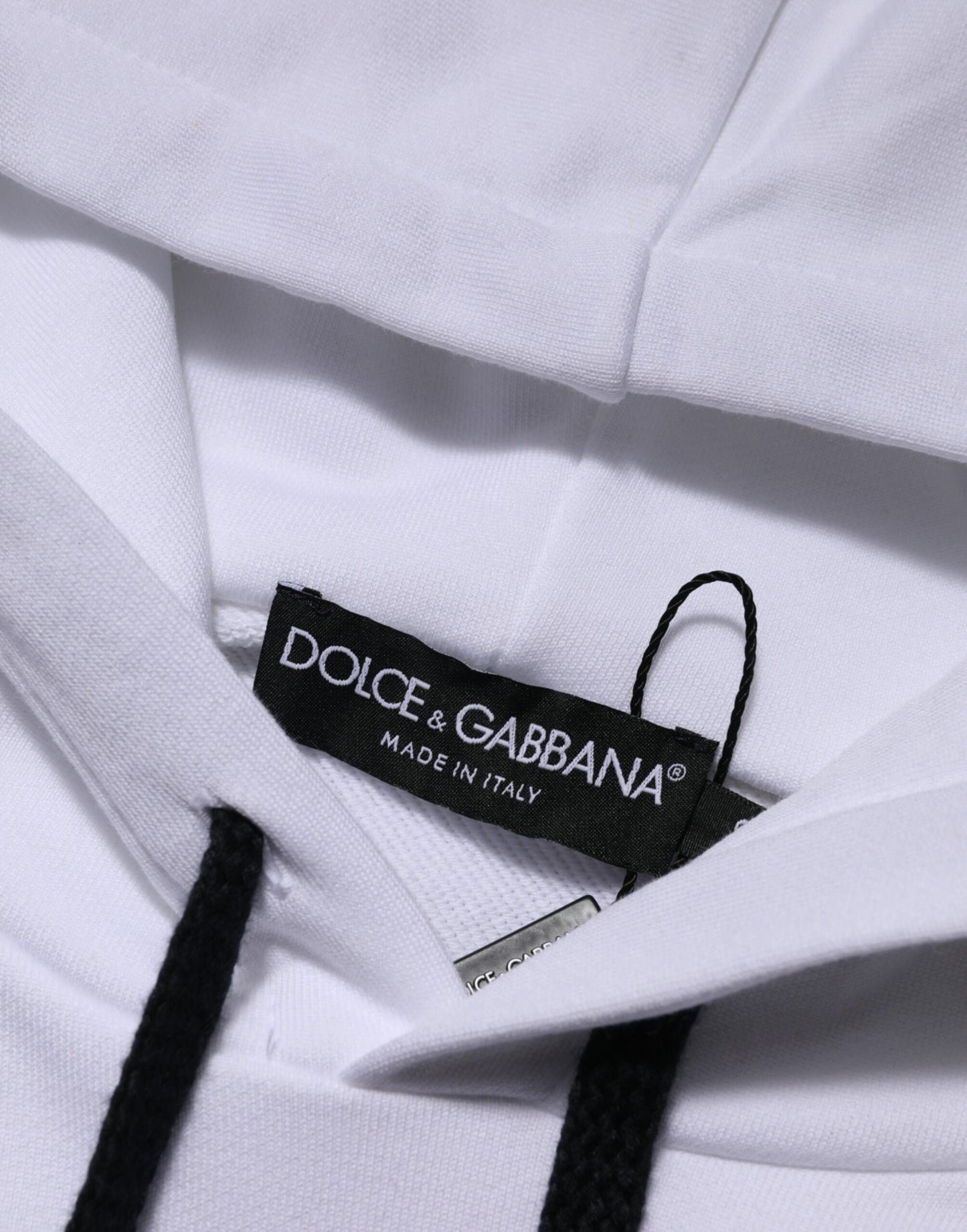 Dolce &amp; Gabbana – Weißes Sweatshirt mit Kapuze „Sacred Heart“
