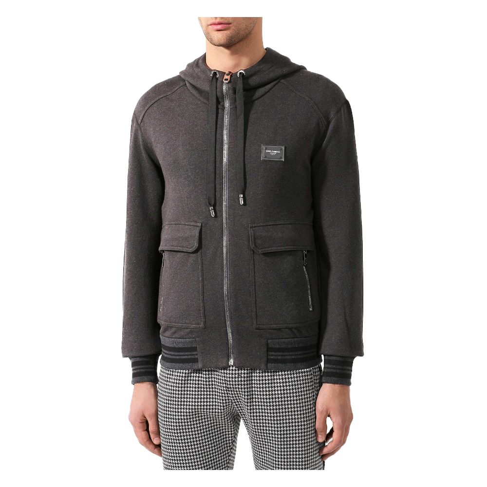 Dolce & Gabbana Gray Cotton Men Sweater