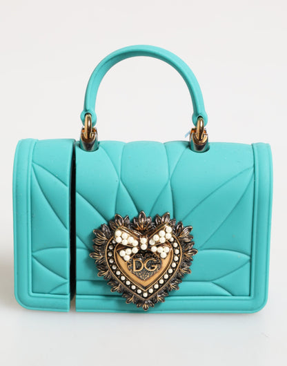 Dolce &amp; Gabbana Türkis Silikon Devotion Herz Cover Tasche Airpods Fall