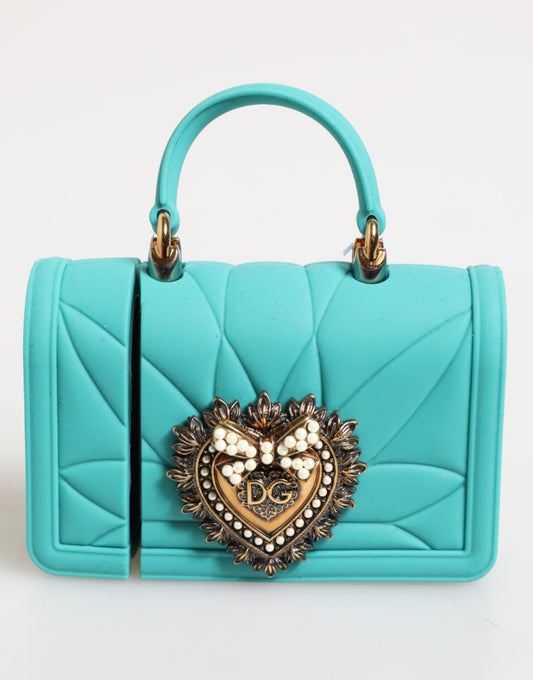 Dolce &amp; Gabbana Türkis Silikon Devotion Herz Cover Tasche Airpods Fall