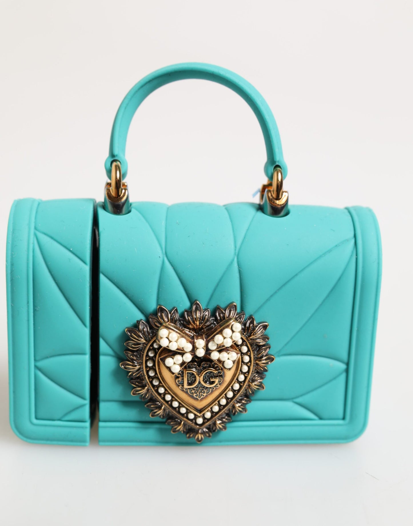 Dolce &amp; Gabbana Türkis Silikon Devotion Herz Cover Tasche Airpods Fall
