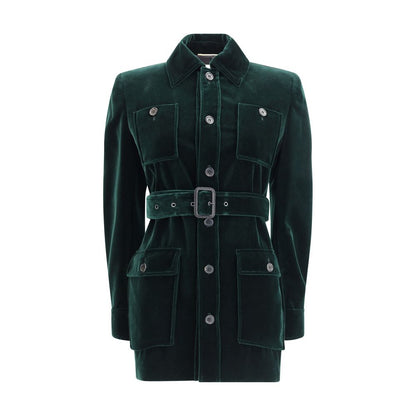 Saint Laurent Samtjacke in Sahara