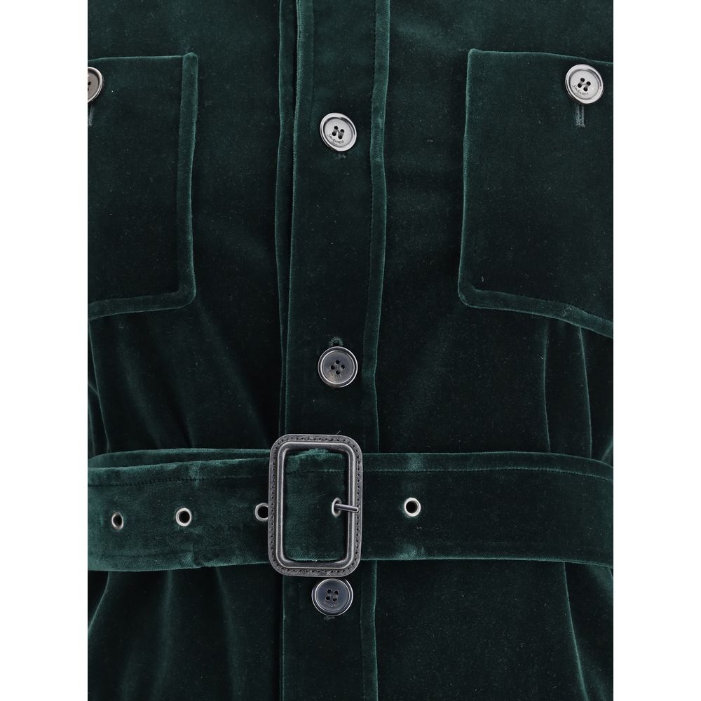 Saint Laurent Samtjacke in Sahara