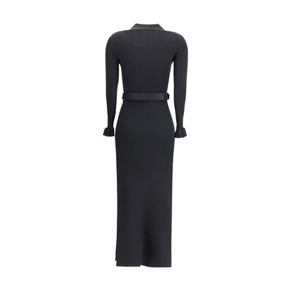 Self-Portrait – Langes, geripptes Kleid