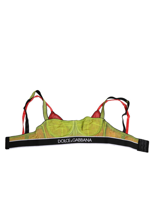 Dolce &amp; Gabbana, grüner Balconnet-BH aus Nylon mit weichen Körbchen