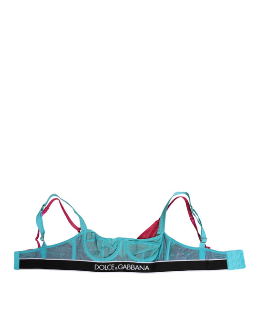 Dolce &amp; Gabbana, Blauer Balconnet-BH aus Nylon mit weichen Körbchen