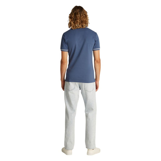 Calvin Klein Jeans Blue Cotton Polo Shirt