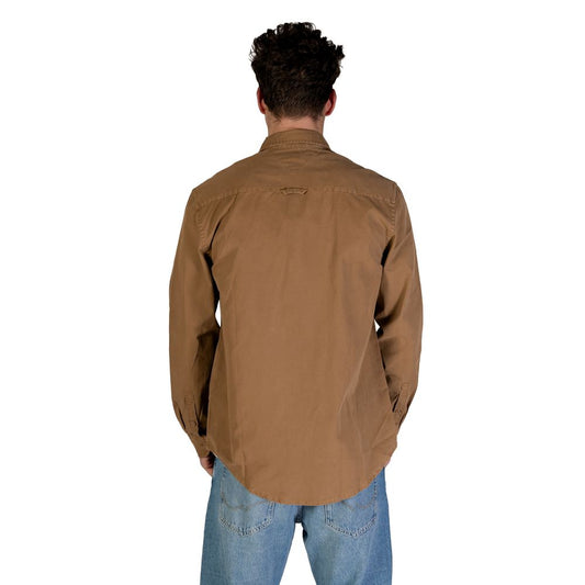Tommy Hilfiger Jeans Beige Recycled Cotton Shirt