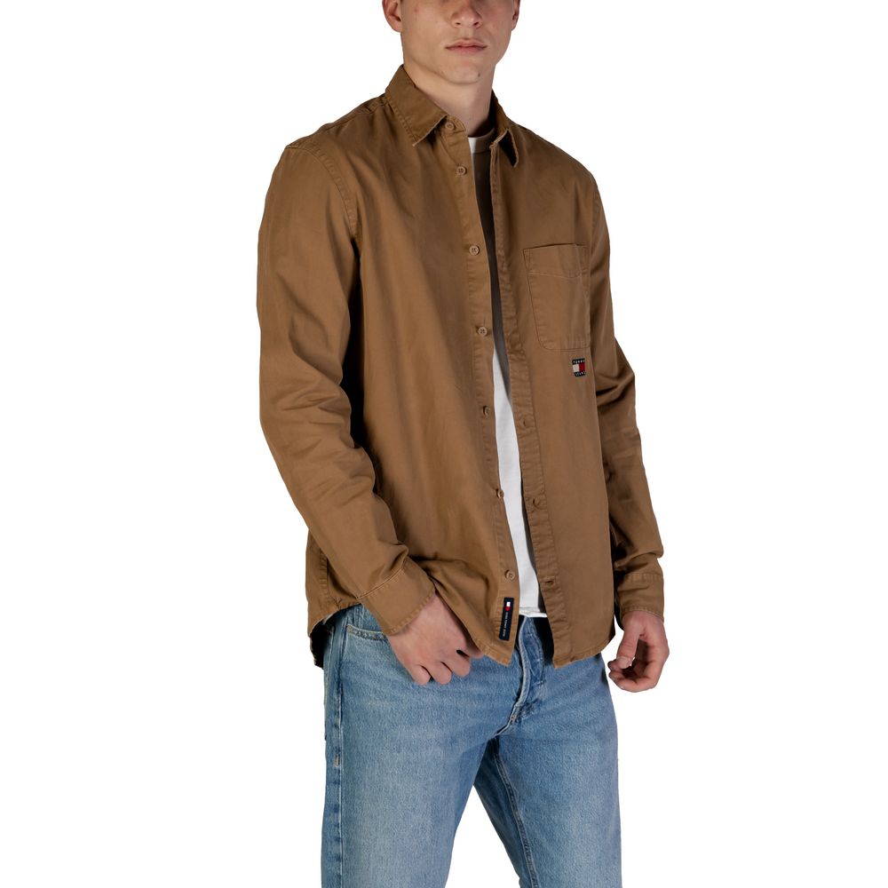 Tommy Hilfiger Jeans Beige Recycled Cotton Shirt