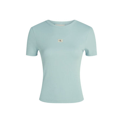 Calvin Klein Jeans Turquoise Recycled Cotton T-Shirt