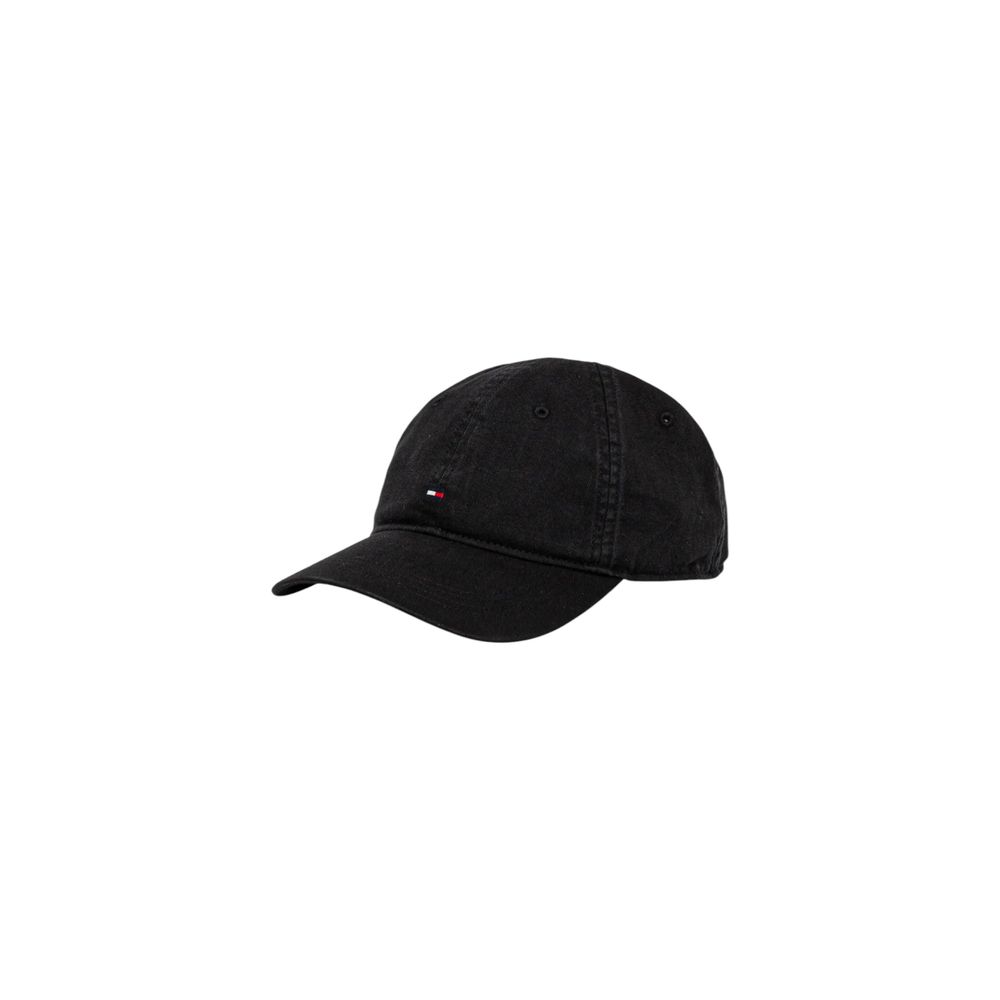 Tommy Hilfiger Black Cotton Caps Baseball Hat