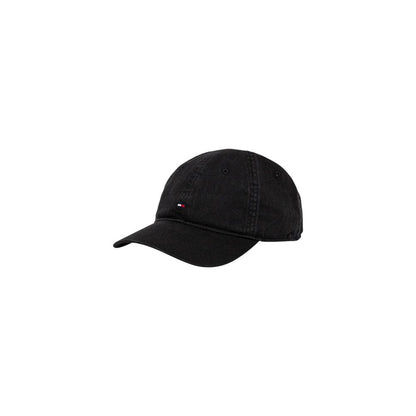 Tommy Hilfiger Black Cotton Caps Baseball Hat