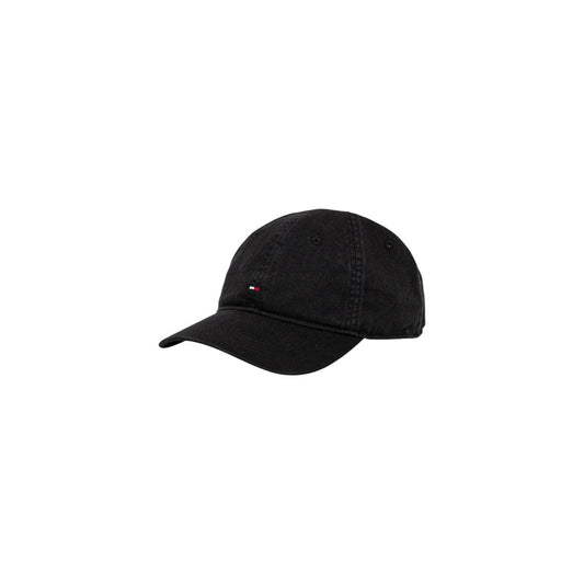 Tommy Hilfiger Black Cotton Caps Baseball Hat