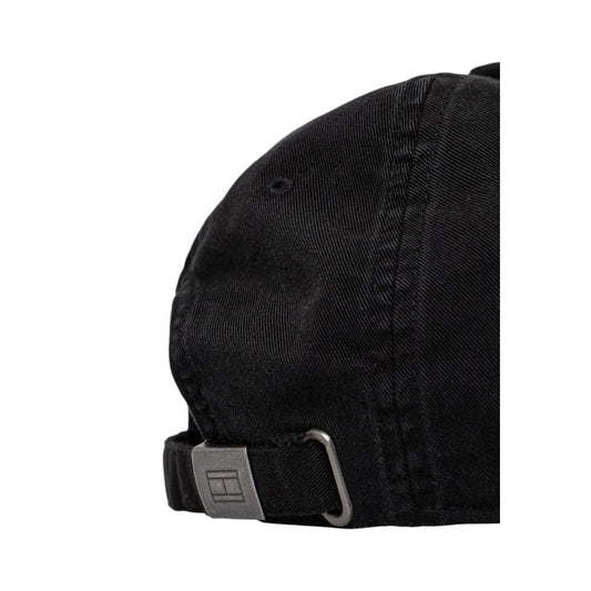 Tommy Hilfiger Black Cotton Caps Baseball Hat