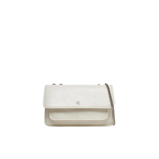 Calvin Klein Jeans Cream Recycled Polyester Handbag