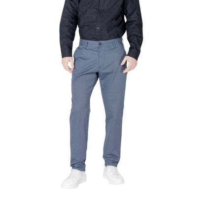 Armani Exchange Blue Cotton Skinny Pant