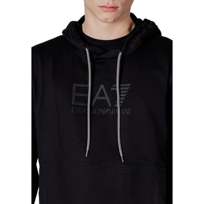 EA7 Emporio Armani Black Cotton Hoody