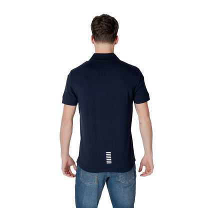 EA7 Emporio Armani Blue Cotton Polo Shirt