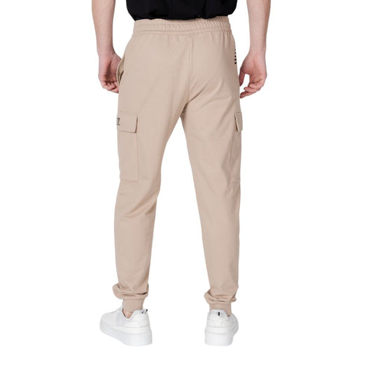 EA7 Emporio Armani Beige Cotton Joggers Workout Pant