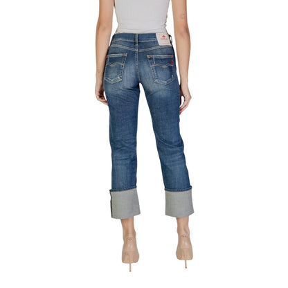 Replay Blue Cotton Bootcut Jean