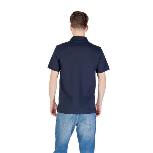 Emporio Armani Underwear Blue Cotton Polo Shirt