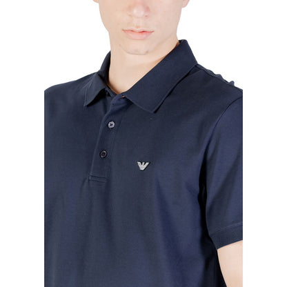 Emporio Armani Underwear Blue Cotton Polo Shirt
