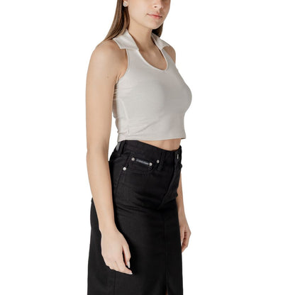 Calvin Klein Jeans Beige Cotton Top
