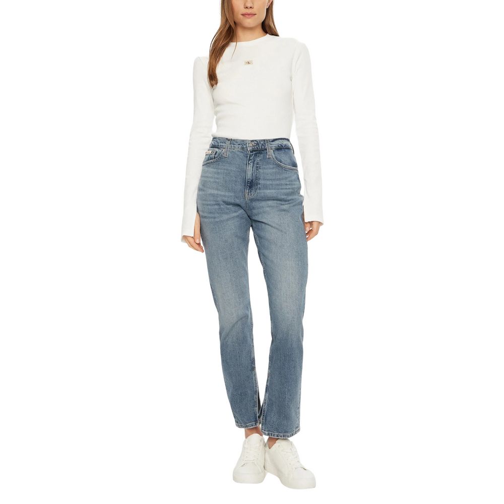 Calvin Klein Jeans Blue Cotton Slim Fit Jean