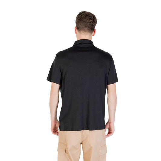 Calvin Klein Black Cotton Polo Shirt