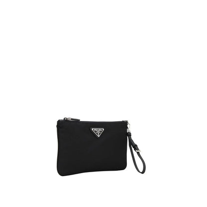 Prada Nylon Saffiano Wristlet Pouch
