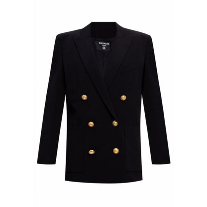 Balmain Black Viscose Women Blazer