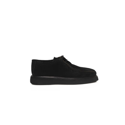 Cerruti 1881 Black Calfskin Men Derby Shoe