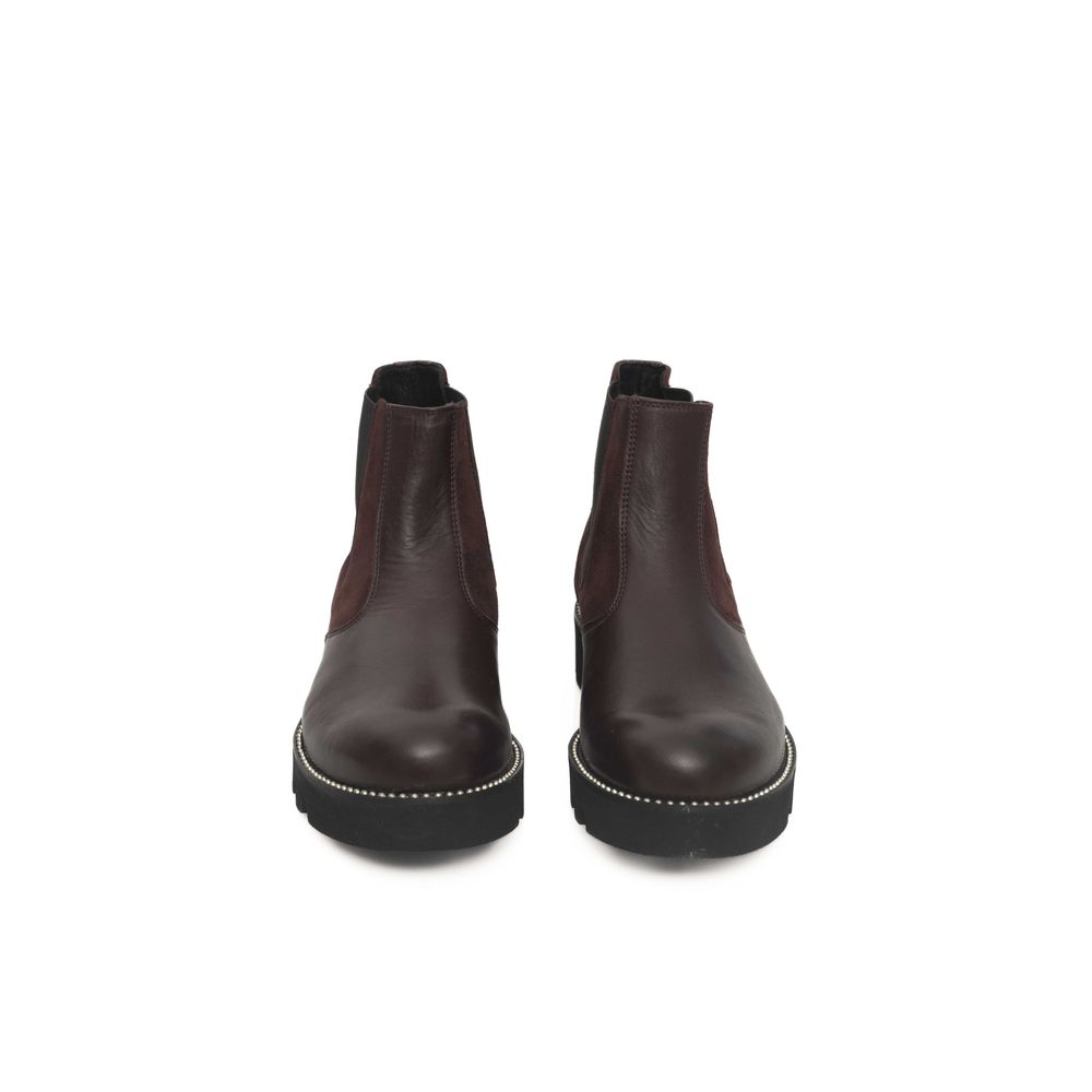 Cerruti 1881 Burgundy Cowhide Women Boot