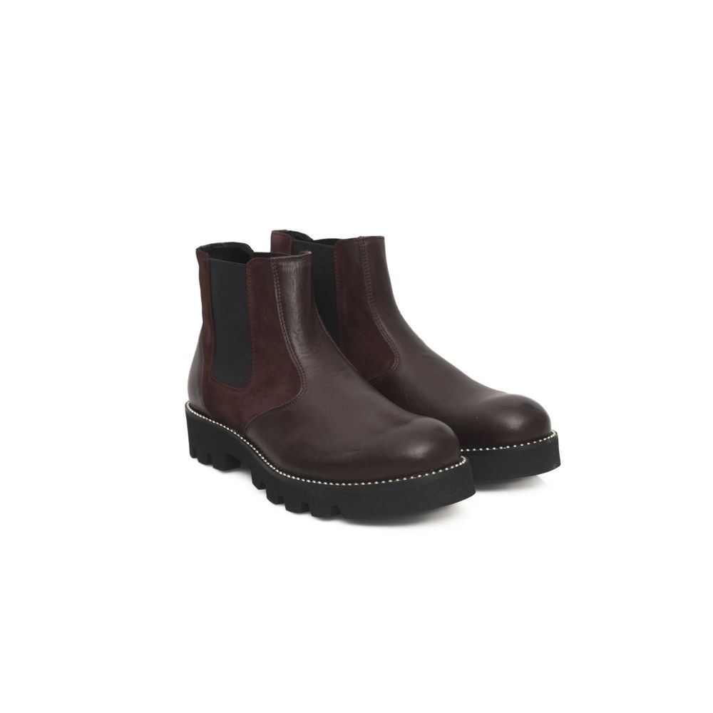 Cerruti 1881 Burgundy Cowhide Women Boot